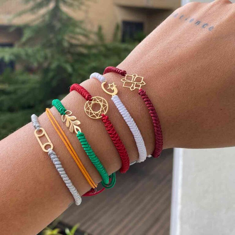 دستبند طلا بافت اسلیمی گرد