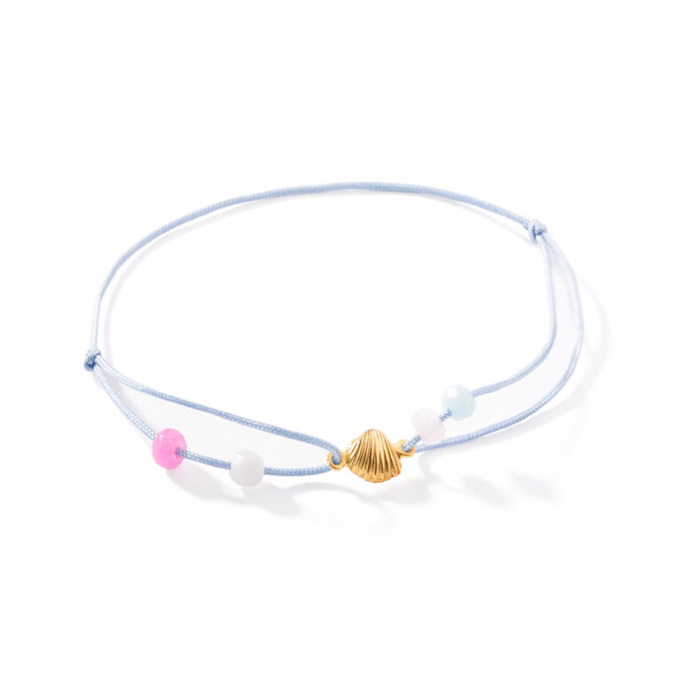 دستبند طلا بافت صدف کوچک