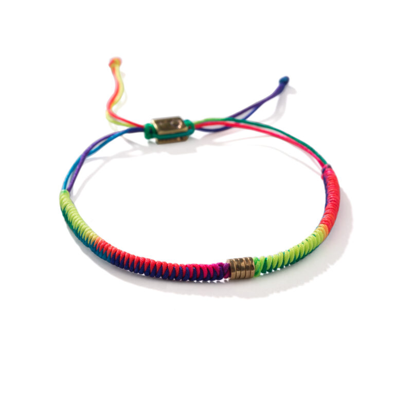 دستبند طلا بافت پنج حلقه