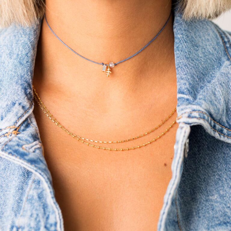 گردنبند طلا تیغ ماهی - تصویر 2