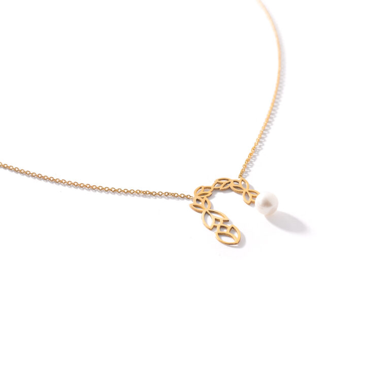 گردنبند طلا مروارید اسلیمی