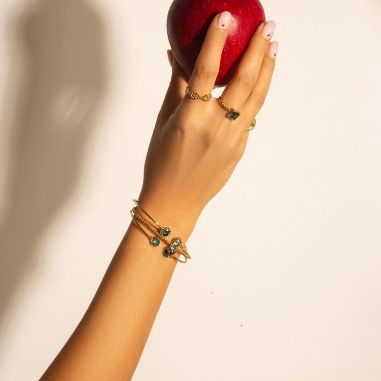 انگشتر طلا مربع موزانایت - تصویر 6