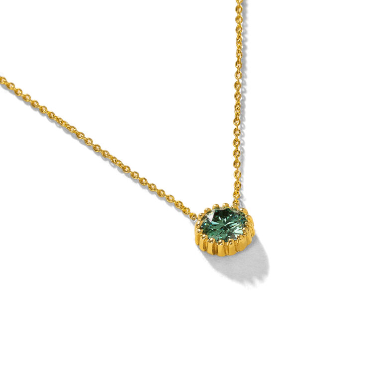 گردنبند طلا دایره موزانایت