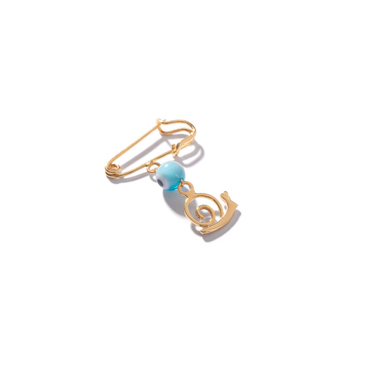 سنجاق سینه طلا حلزون