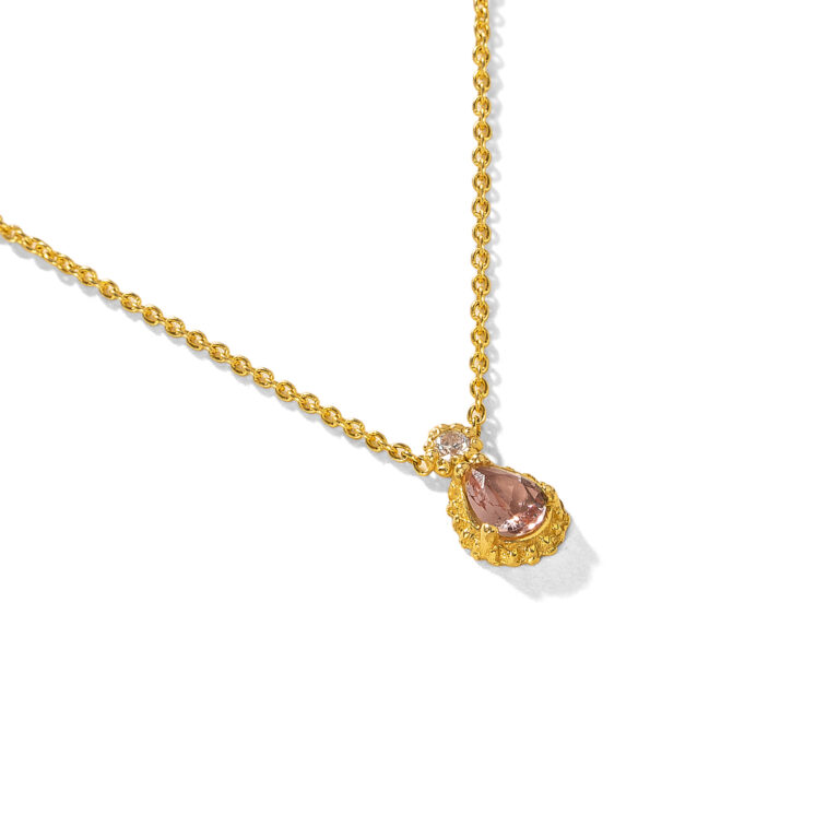 گردنبند طلا نگین دار تابان