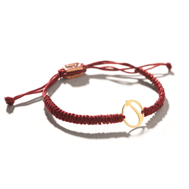 دستبند طلا بافت حرف "ز"