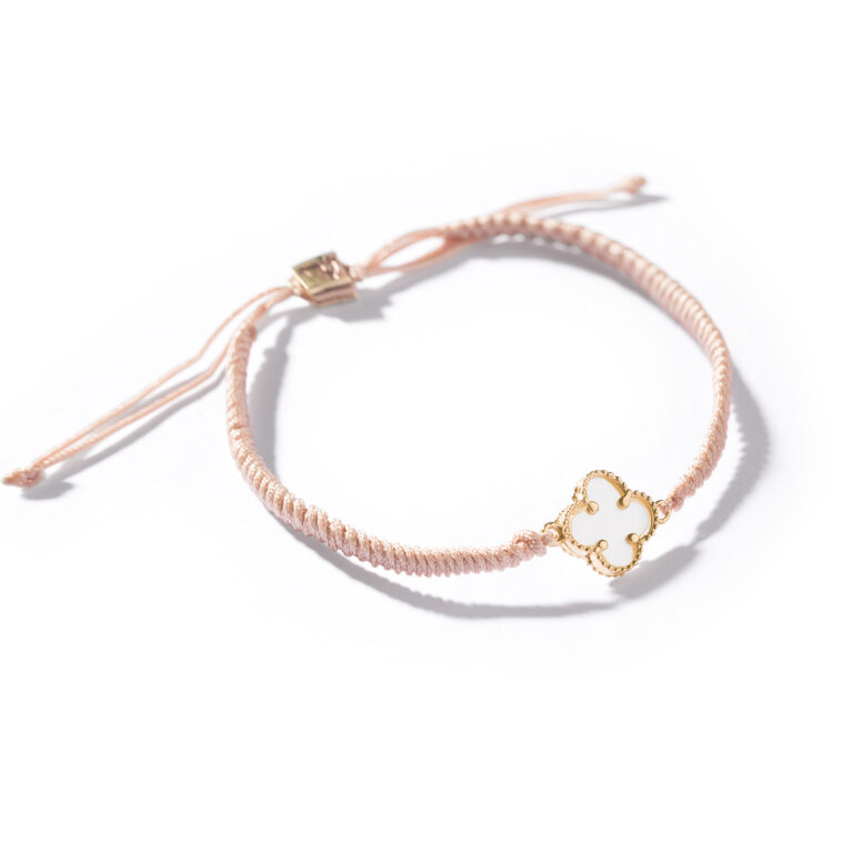 دستبند طلا بافت ونکلیف سفید