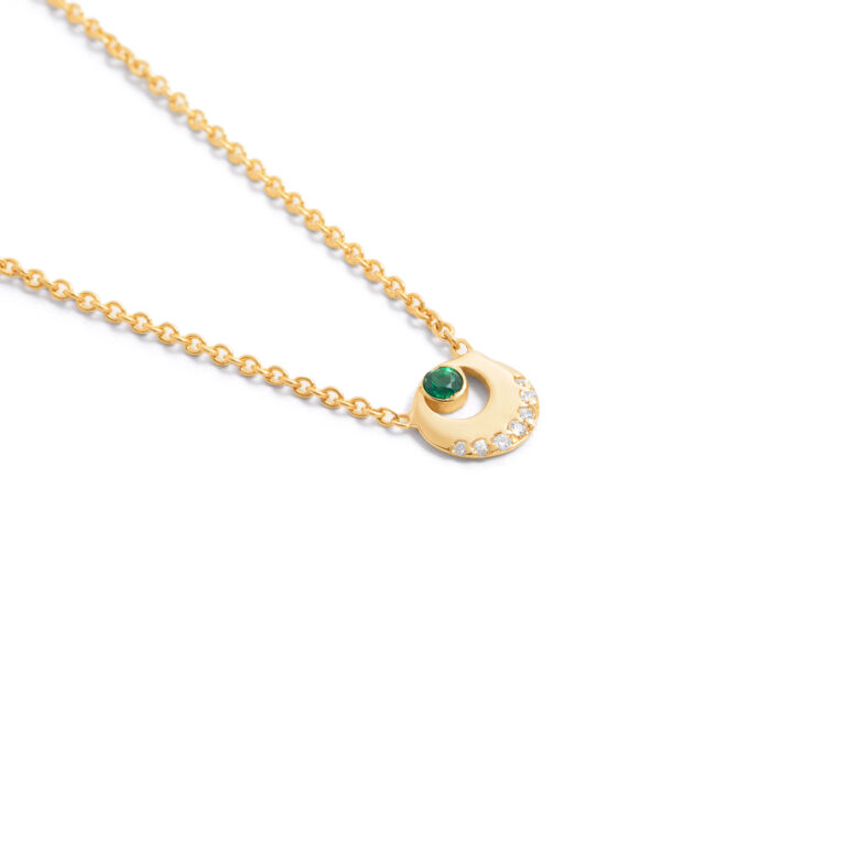 گردنبند طلا آیسن سبز