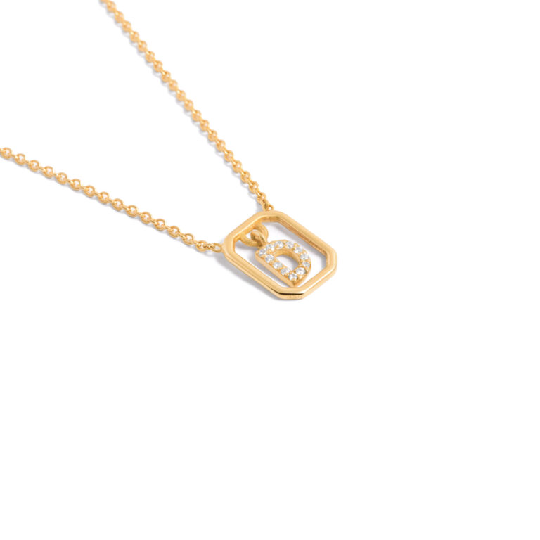 گردنبند طلا آونگ حرف D