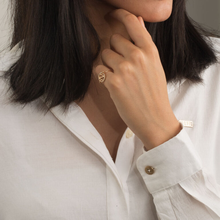 انگشتر طلا ماهان حرف N - تصویر 4