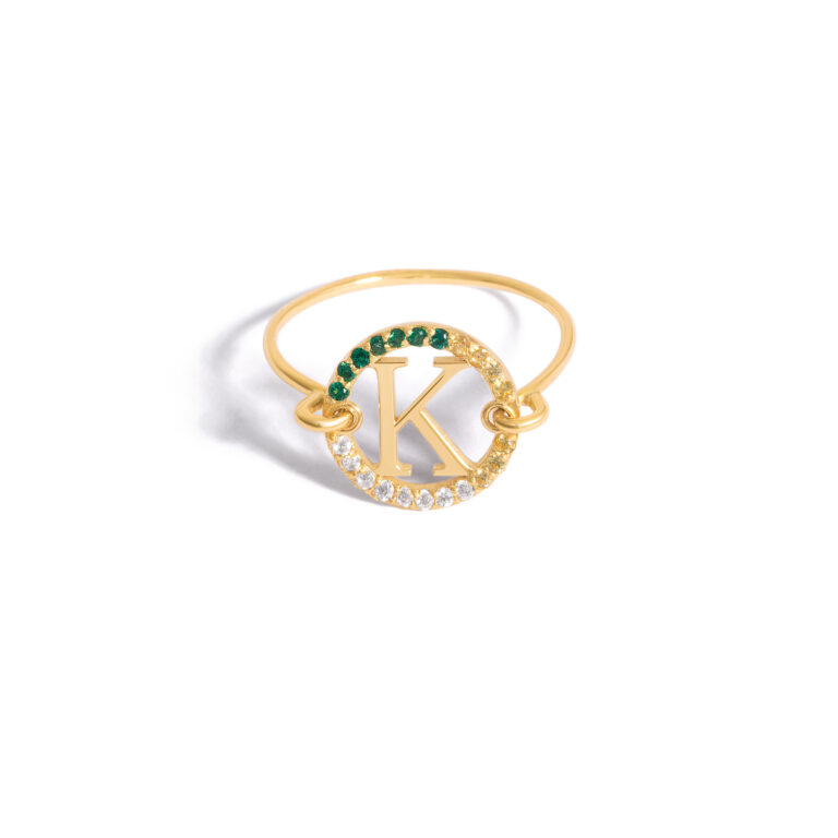 انگشتر طلا ماهان حرف K