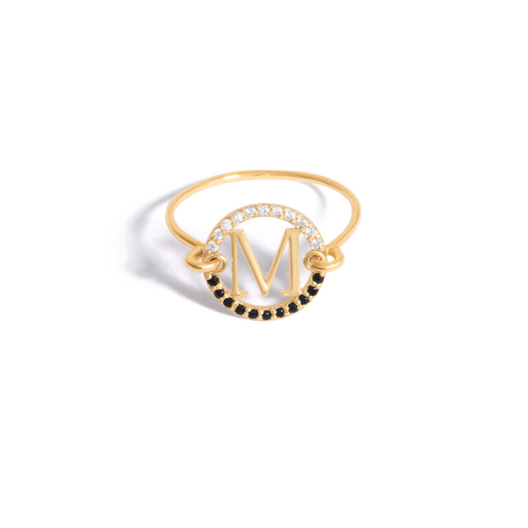 انگشتر طلا ماهان حرف M