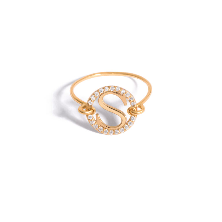 انگشتر طلا ماهان حرف S