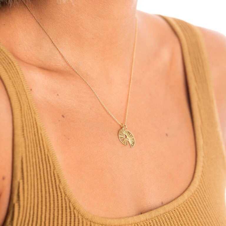 گردنبند طلا خورشیدی - تصویر 3