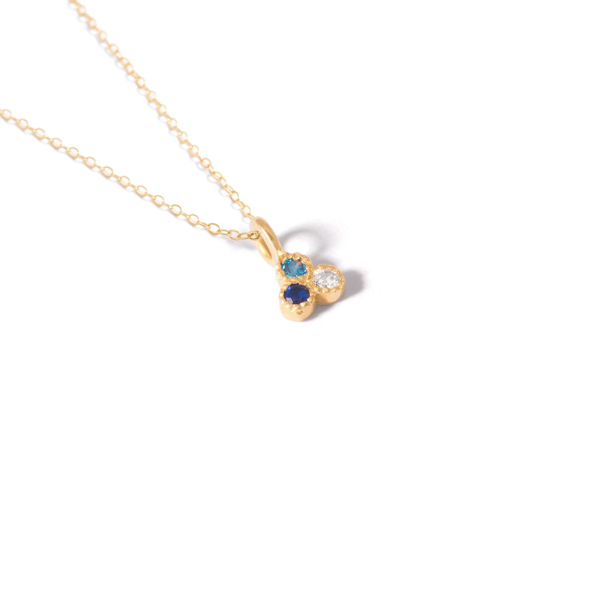 Bahamin blue gold necklace g
