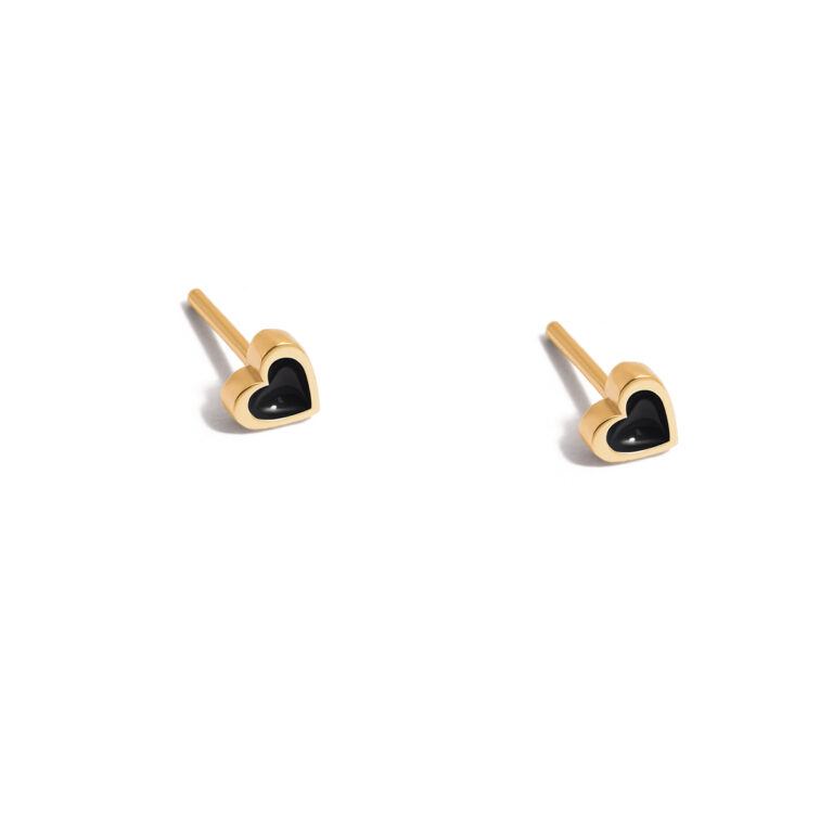 Black Delvin Gold Earrings g
