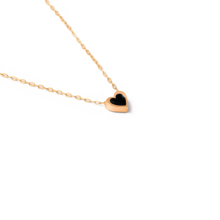 Black Delvin gold necklace g