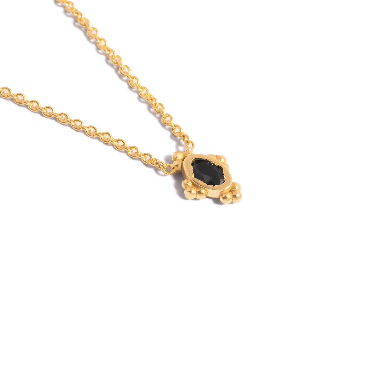 Black bergamot gold necklace G