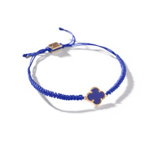 Bracelet Gold Weave Vancliffe Navy Blue g