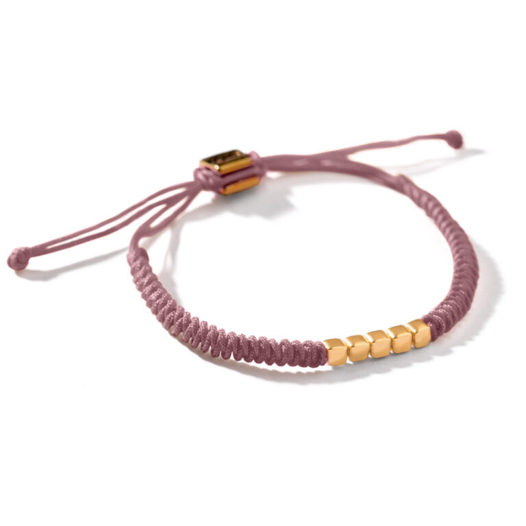 Cube woven gold bracelet g