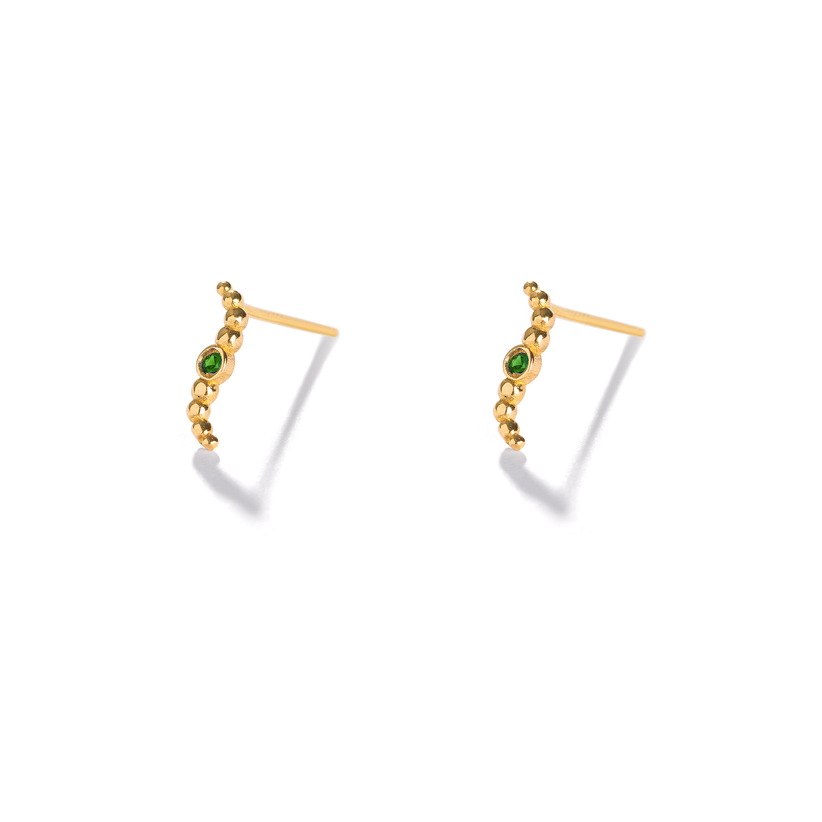 Galaxy single gem gold earrings g