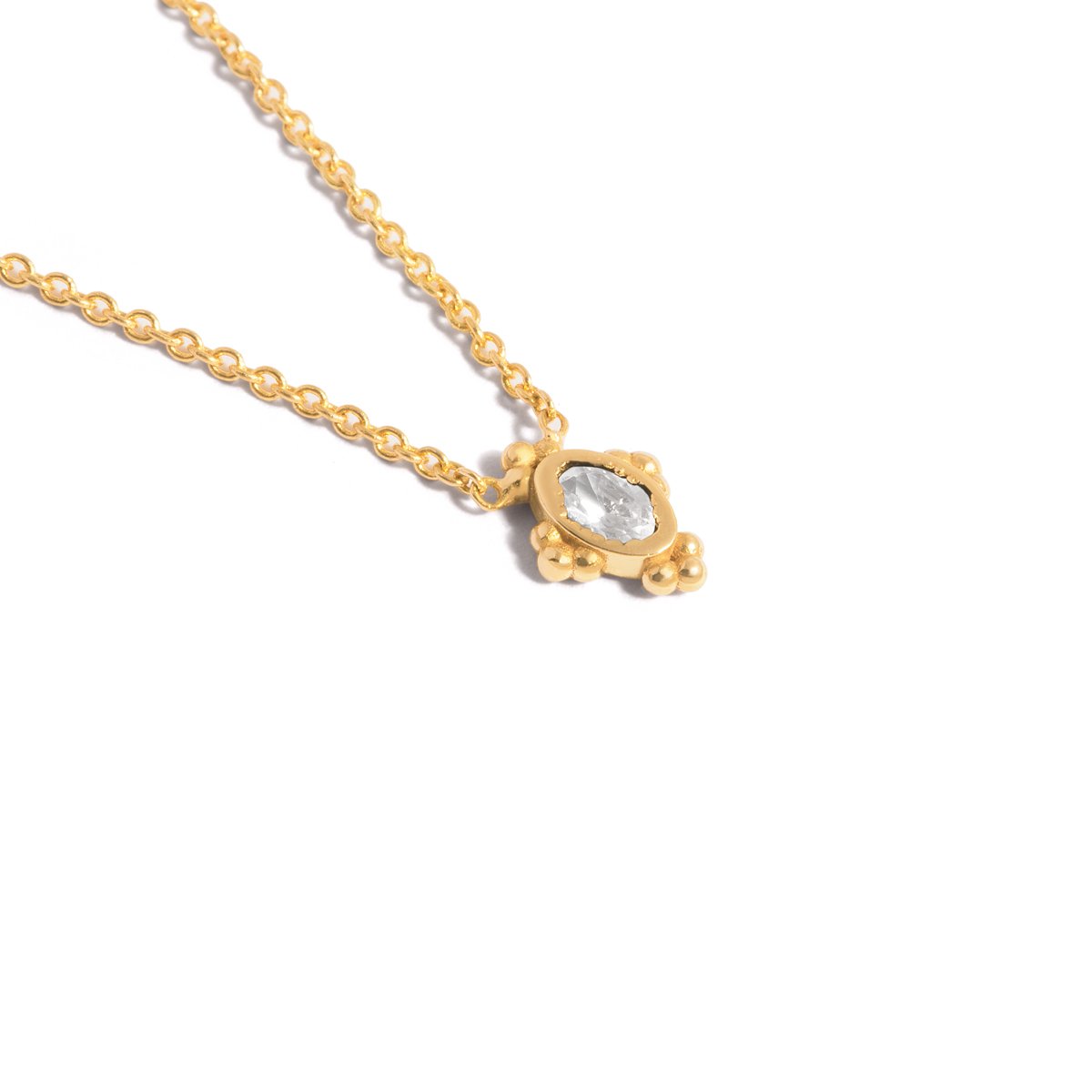 White bergamot gold necklace g