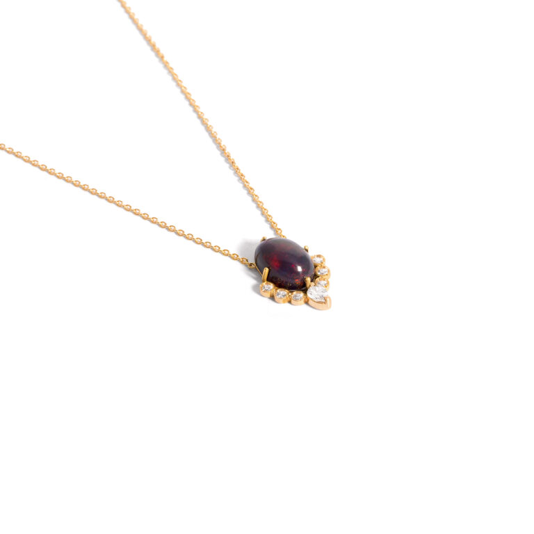 Cashmere opal gold necklace G
