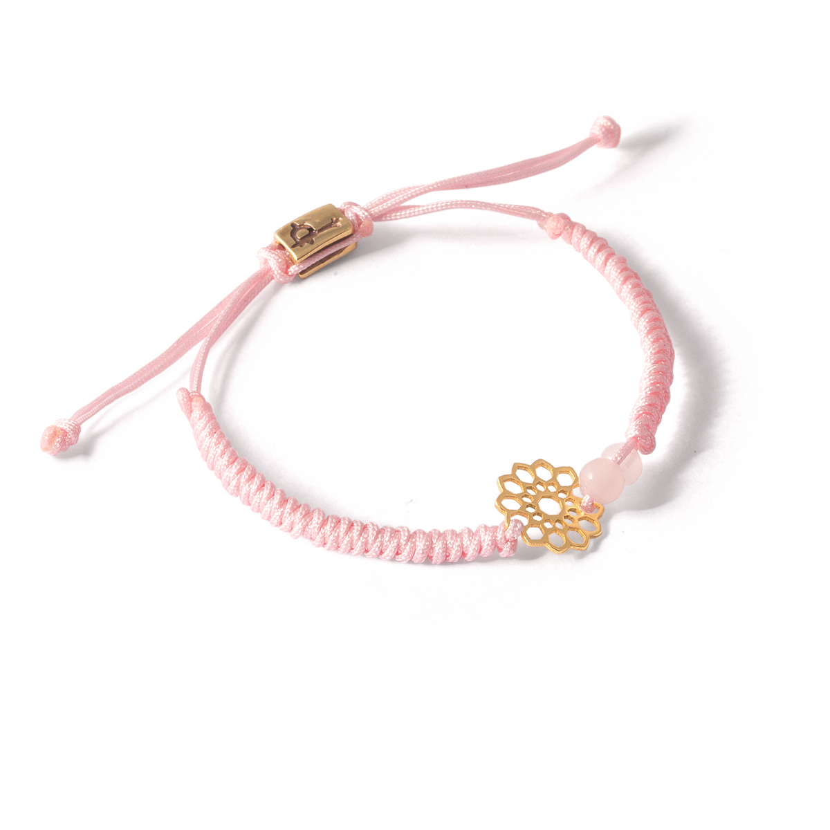 Gold bracelet woven with crown chakra g