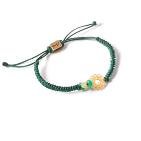 Heart chakra woven gold bracelet g