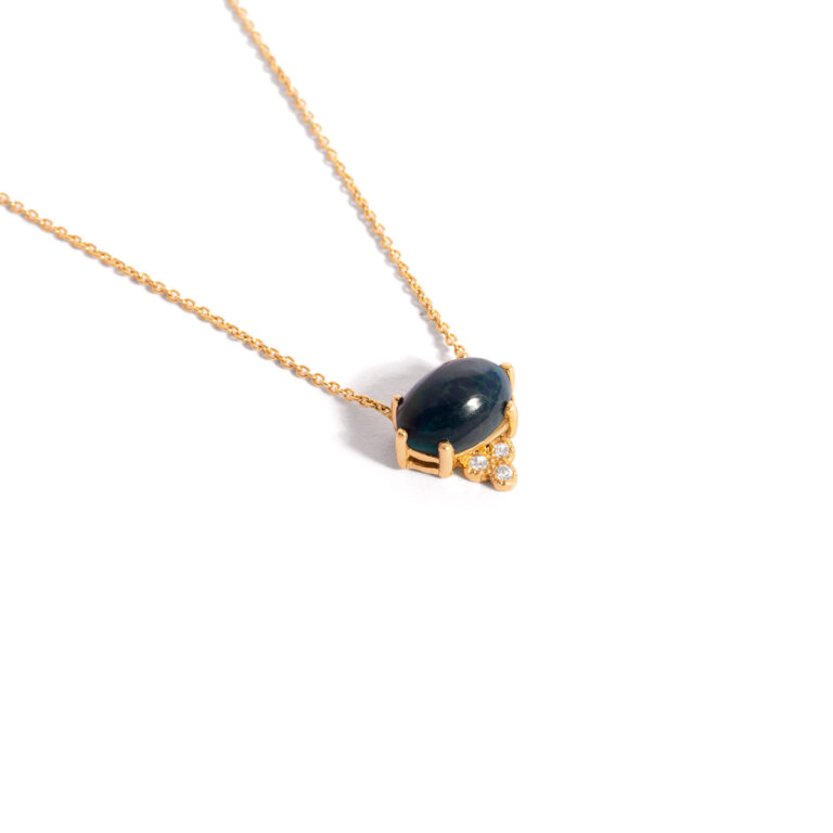 Helena opal gold necklace g