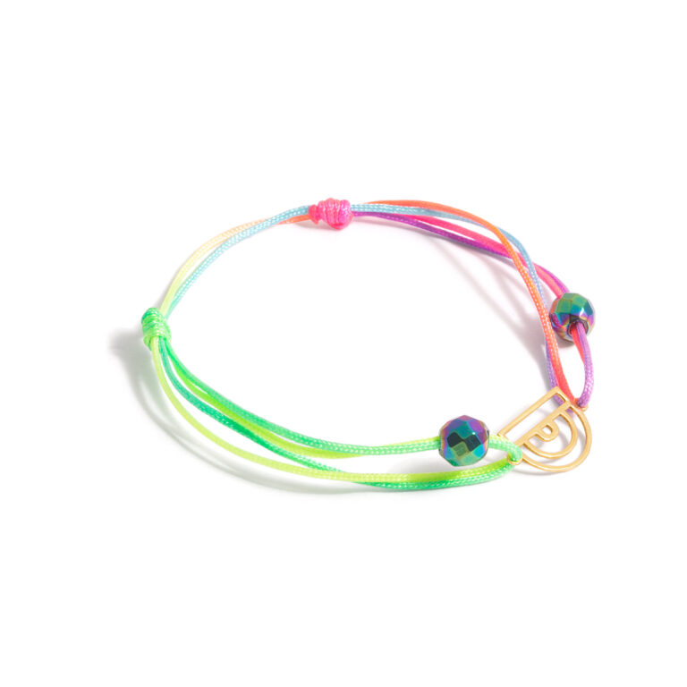Rainbow woven gold bracelet g