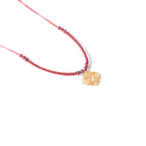Root chakra woven gold necklace g