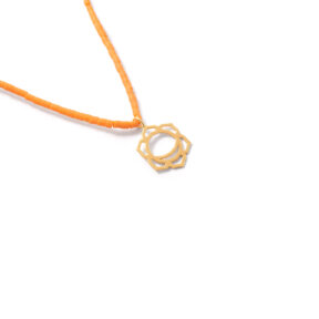 Sacral chakra stone gold necklace g
