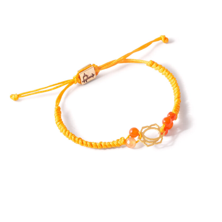 Sacral chakra woven gold bracelet g