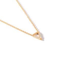 Spear gold necklace g