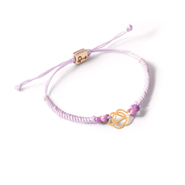 Third eye chakra woven gold bracelet g