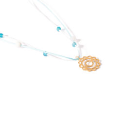 Throat chakra gold necklace g