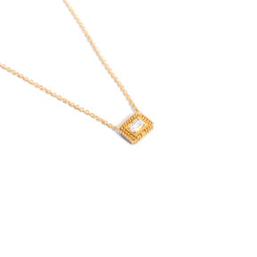 Polaris single baguette gold necklace