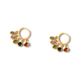 Colored gold earrings G