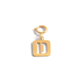 D frame gold pendant G