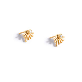 Gold beam earrings g