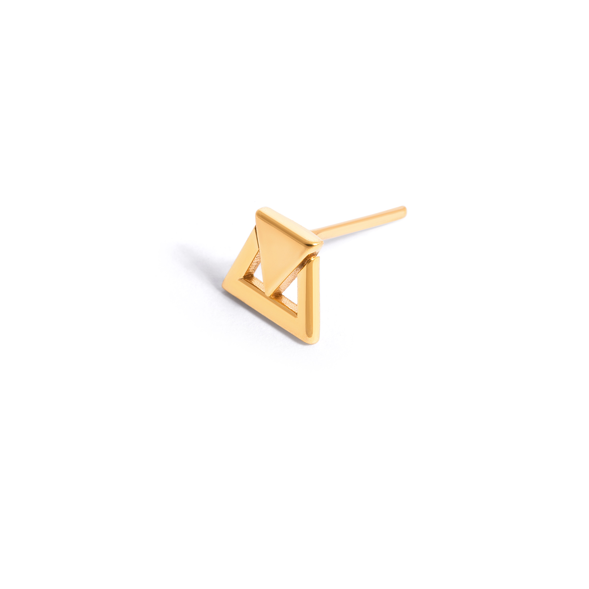 Gold envelope earring g