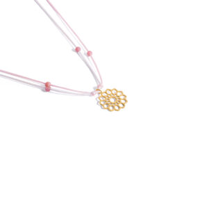 Gold necklace woven with crown chakra g