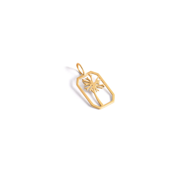Palm frame gold pendant G