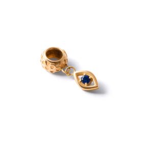 Pandora gold pendant with jeweled eyes g
