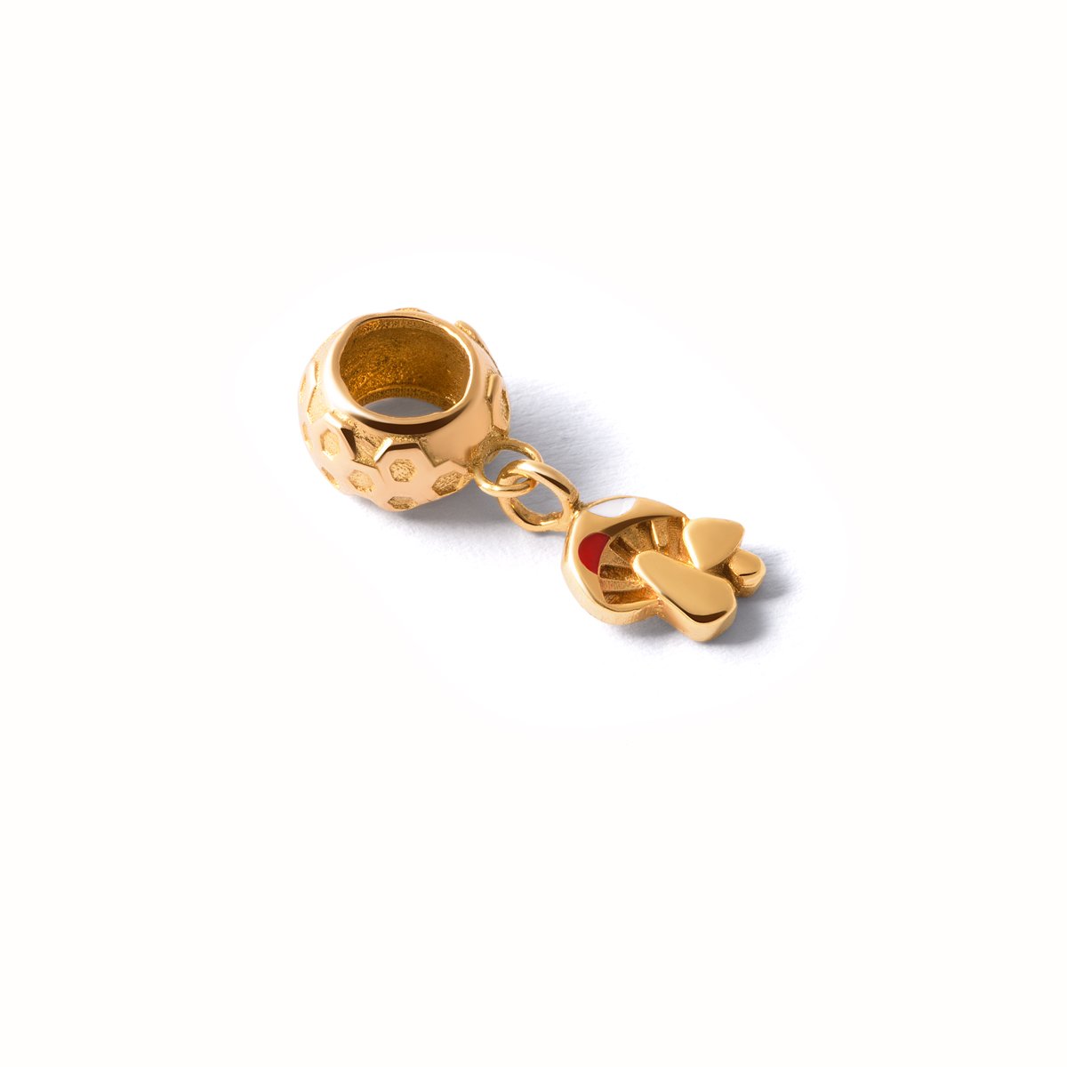 Pandora mushroom gold pendant g