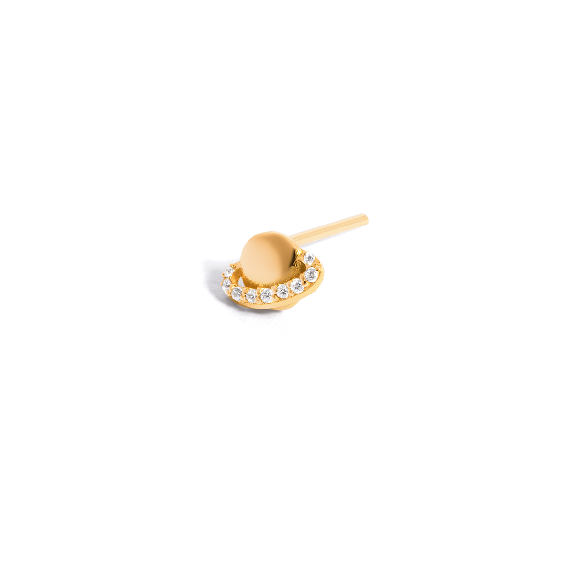 Saturn gold single earring g