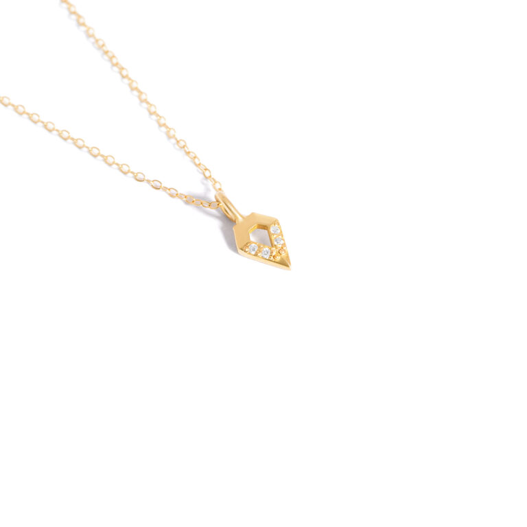 Spear gold necklace g