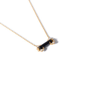 Atrisa black gold necklace G