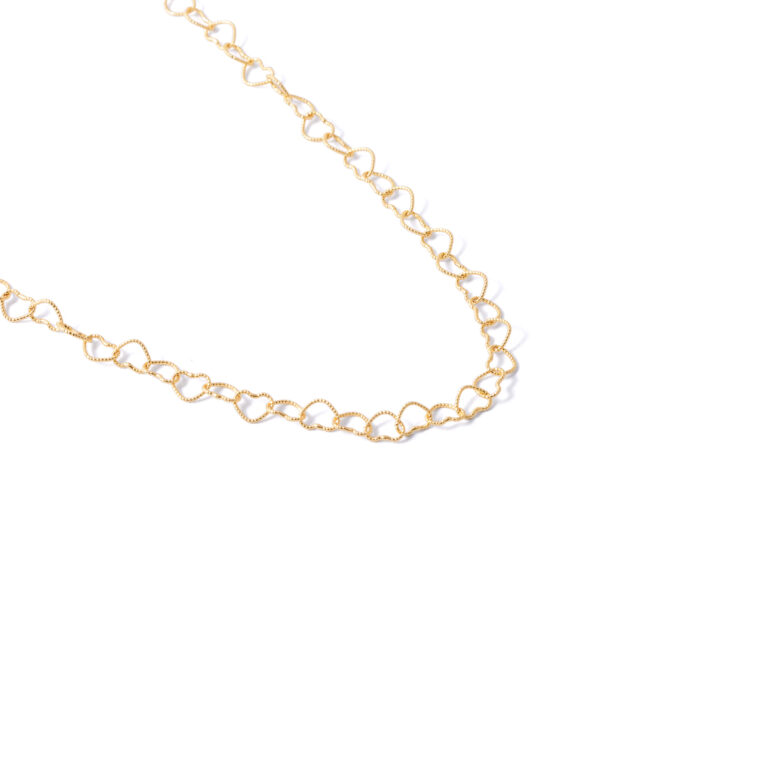 Golden heart necklace g